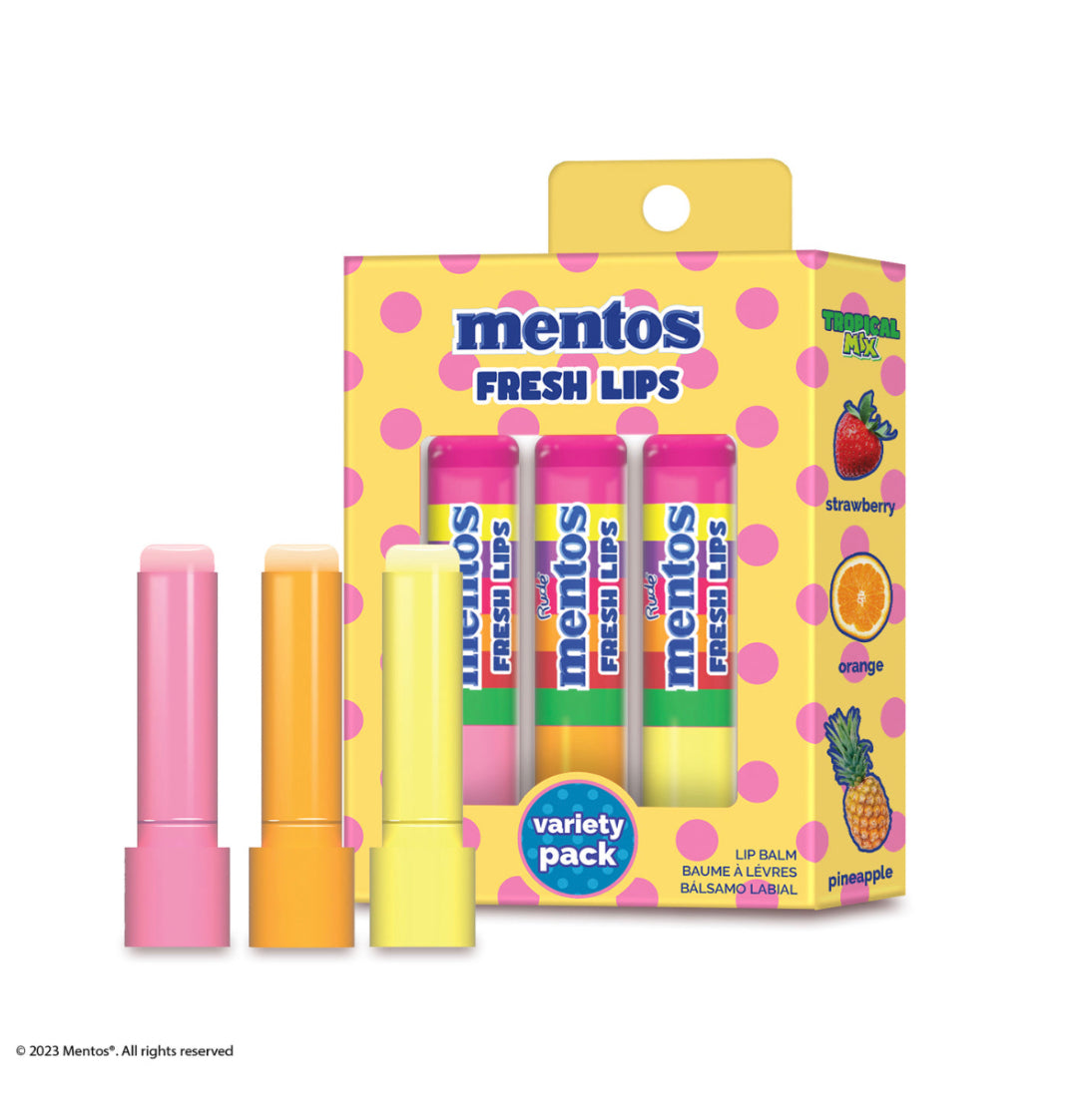 Mentos Fresh Lips Variety Pack (Lip Balm) 3pc