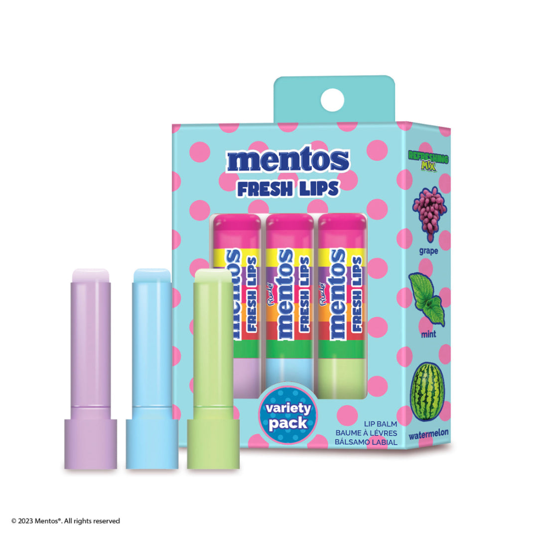 Mentos Fresh Lips Variety Pack (Lip Balm) 3pc