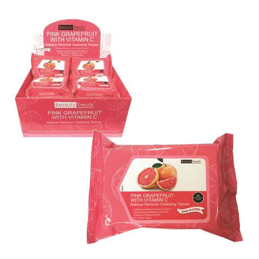PINK GRAPEFRUIT MAKEUP REMOVER CLEANSING TISSUES 3PC