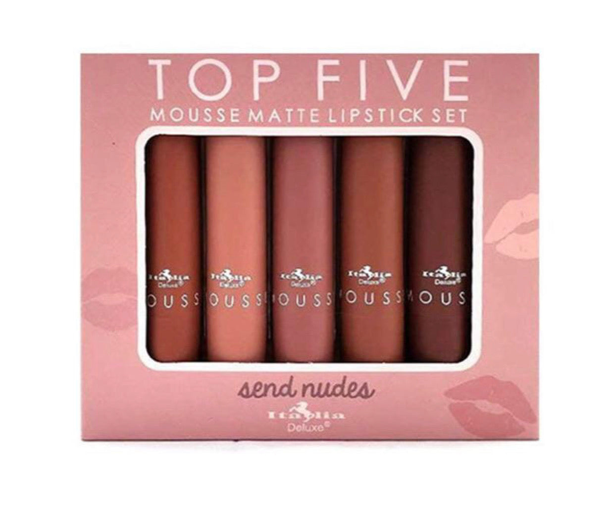 Top five Send Nudes Lipstick Set.  3pc