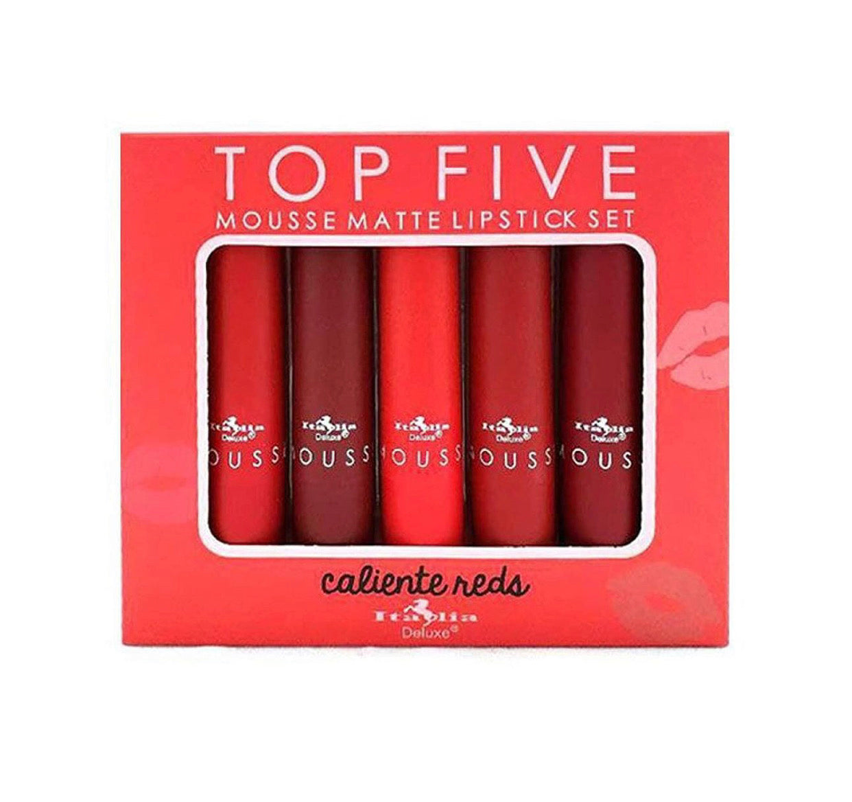 Top Five Caliente Reds Lipstick Set.  3pc