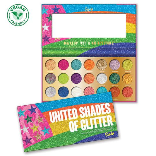 United Shades of Glitter - 21 Pressed Glitter Palette 3pc