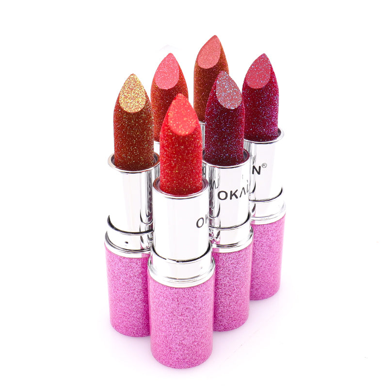 Glitter Lipstick 6 Colors  (6 units)